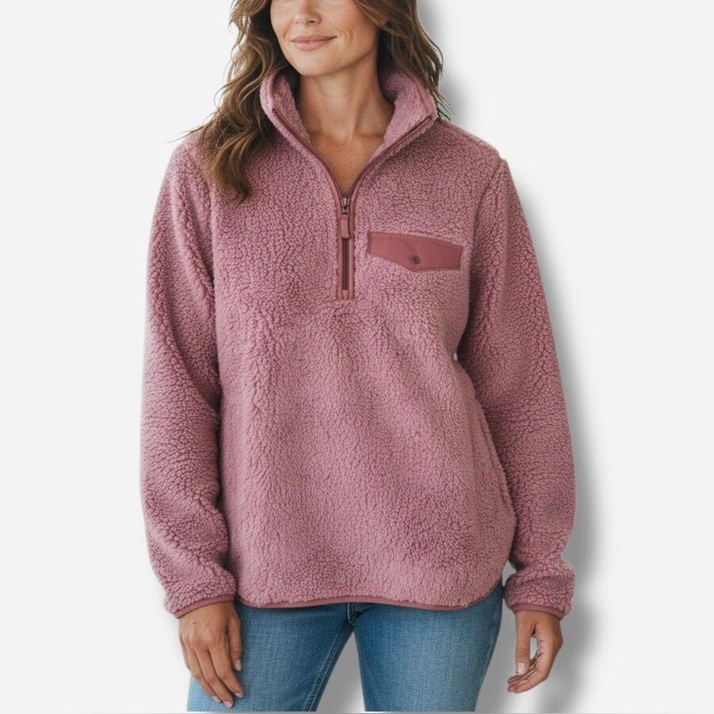 🌸New🌸 Te Verde Faux Shearling Pullover Sz XS